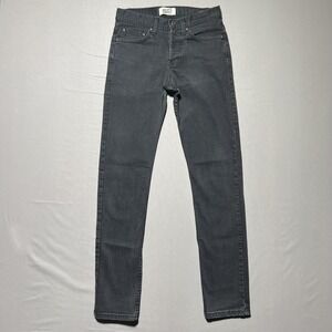 Naked & Famous Jeans Mens 29 Black Weird Guy Dry Lightweight Black Stretch Jeans